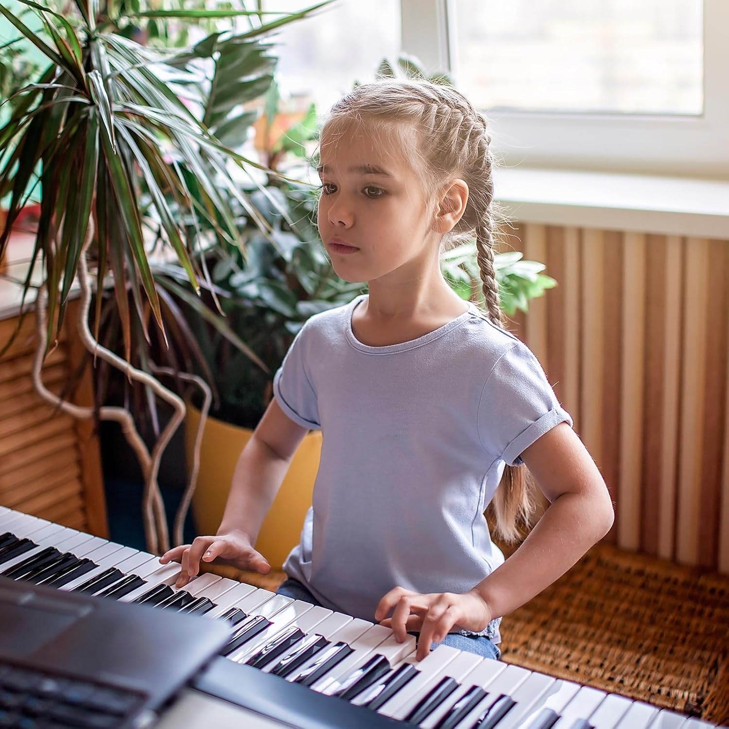 GLARRY Digital Piano 88-Key Home Full Weighted Hammer Heavy Action Digital Piano for All Experience Levels, Beginer, Portable Electric Keyboards Piano, Triple Pedals (Black)