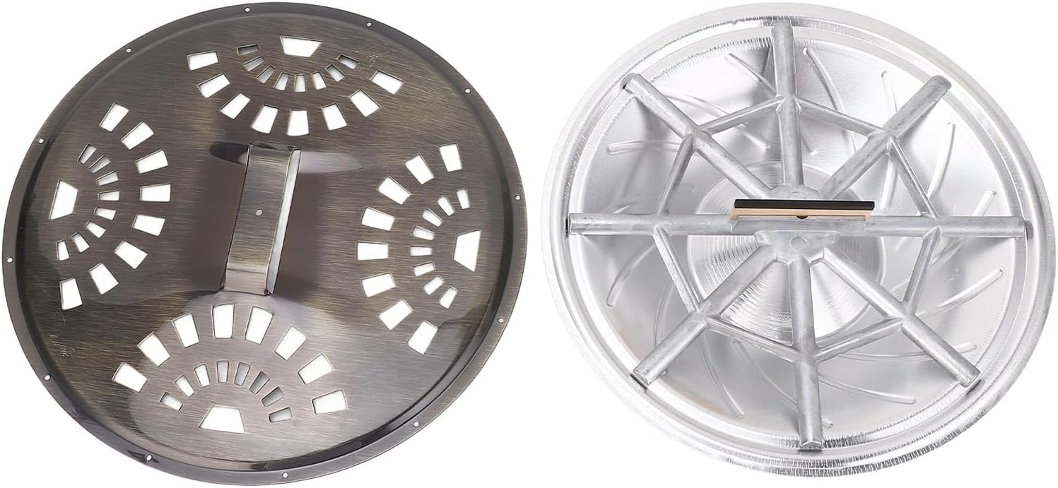 Bronze Resonator Guitar Parts Set Premium Construction Soundhole Screen Spider Bridge Saddle