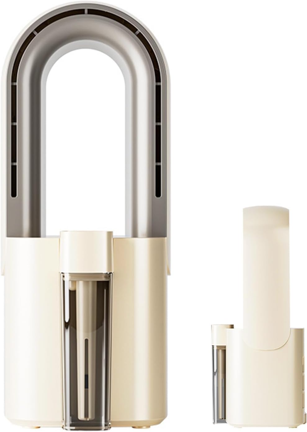 Portable AC Air Conditioner Portable Compact Indoor Air Conditioner with Removable Water Tank, Energy Efficient, Cooler Device for Bedroom, Living Room, Apartment, Studio (Cream)