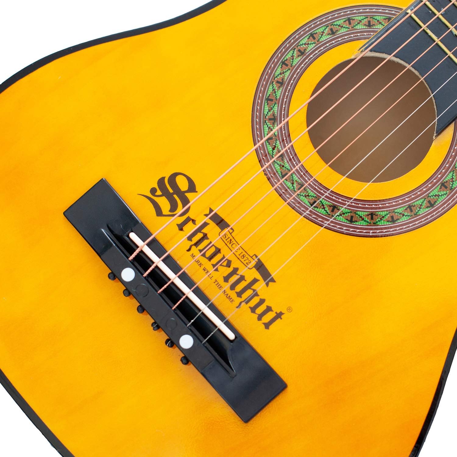 Schoenhut Acoustic Guitar - 30'' Beginner Guitar - Acoustic Guitars Set with Strings, Pick and Carrying Case - Learn to Play 6 String Guitar - Beginner Acoustic Guitar for Kids
