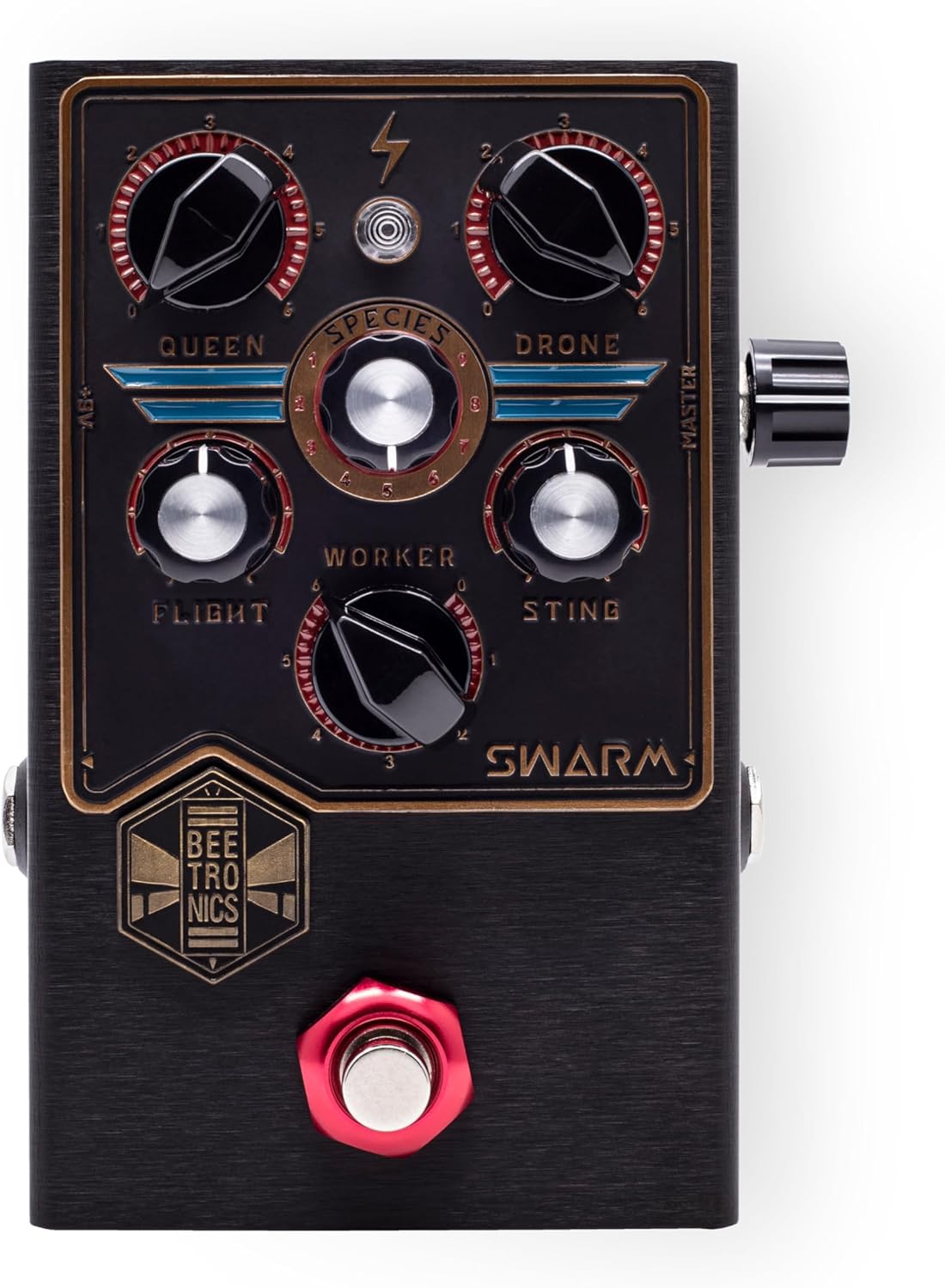 Beetronics Swarm Fuzz Harmonizer Pedal - Royal Series Analog Fuzz Guitar Effect Pedal with 9 Harmony Intervals - Reactive Modulation Controls Unique Guitar Tuner Pedal