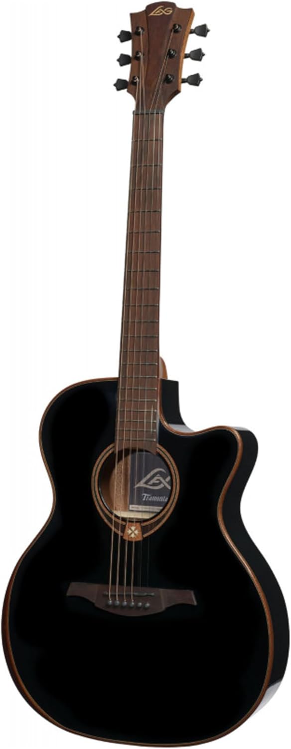 Lag Guitars Tramontane 118 Auditorium Cutaway Acoustic-Electric Black