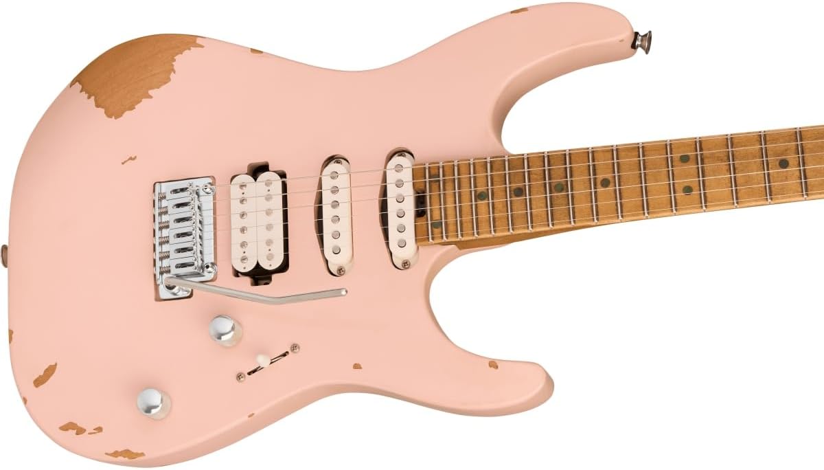 Charvel Rick Graham Signature Pro-Mod DK24 2PT CM MPL Electric Guitar - Worn Shell Pink