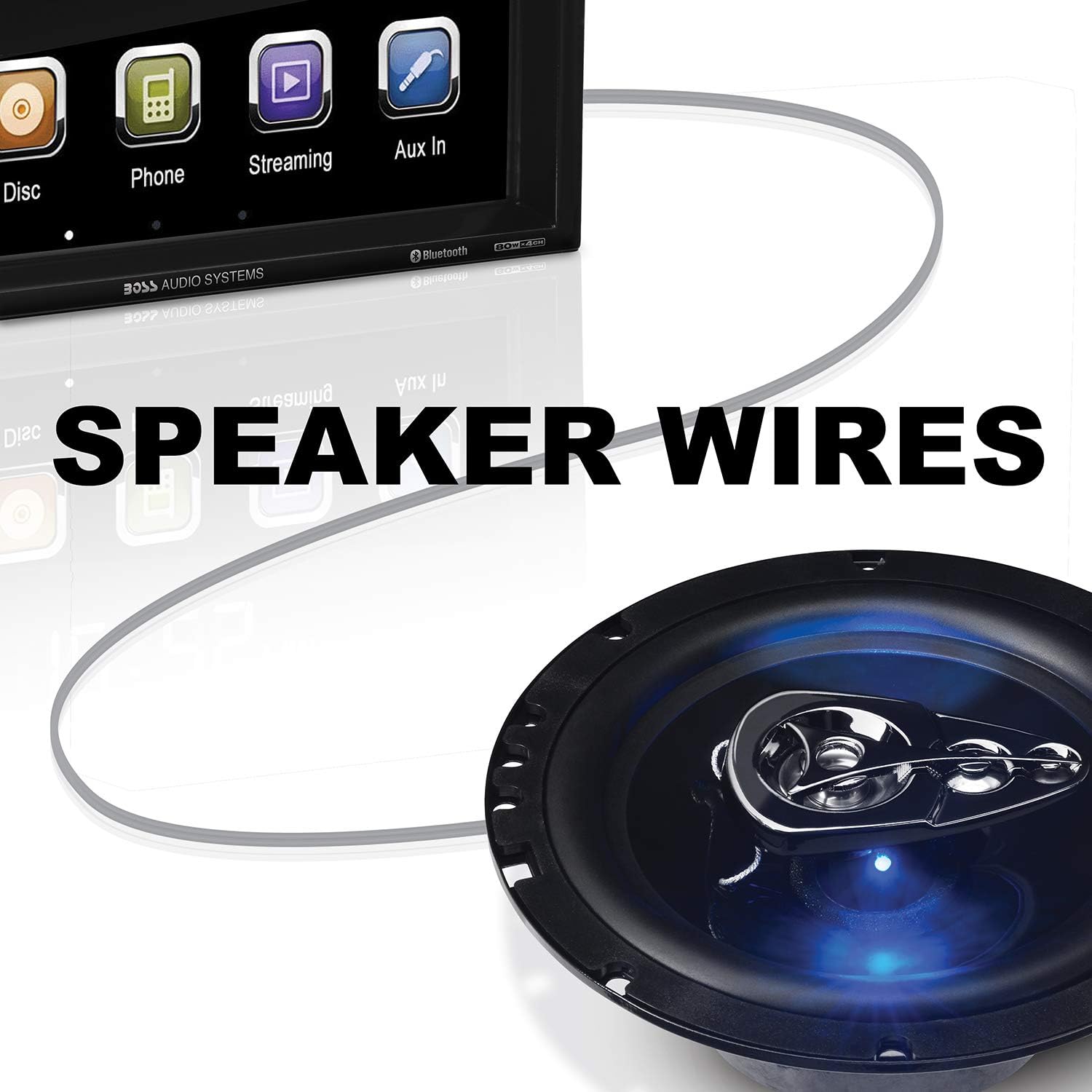 BOSS Audio Systems Monoblock Amplifier + 8 Gauge Wiring Kit