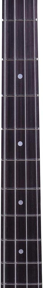 Electric Bass Guitar Kit, Full Size 4-String Bass Guitar for Beginners and Adults, Maple Neck & Rosewood Fingerboard, Right-Handed, Includes Cable & Wrench (Burlywood)