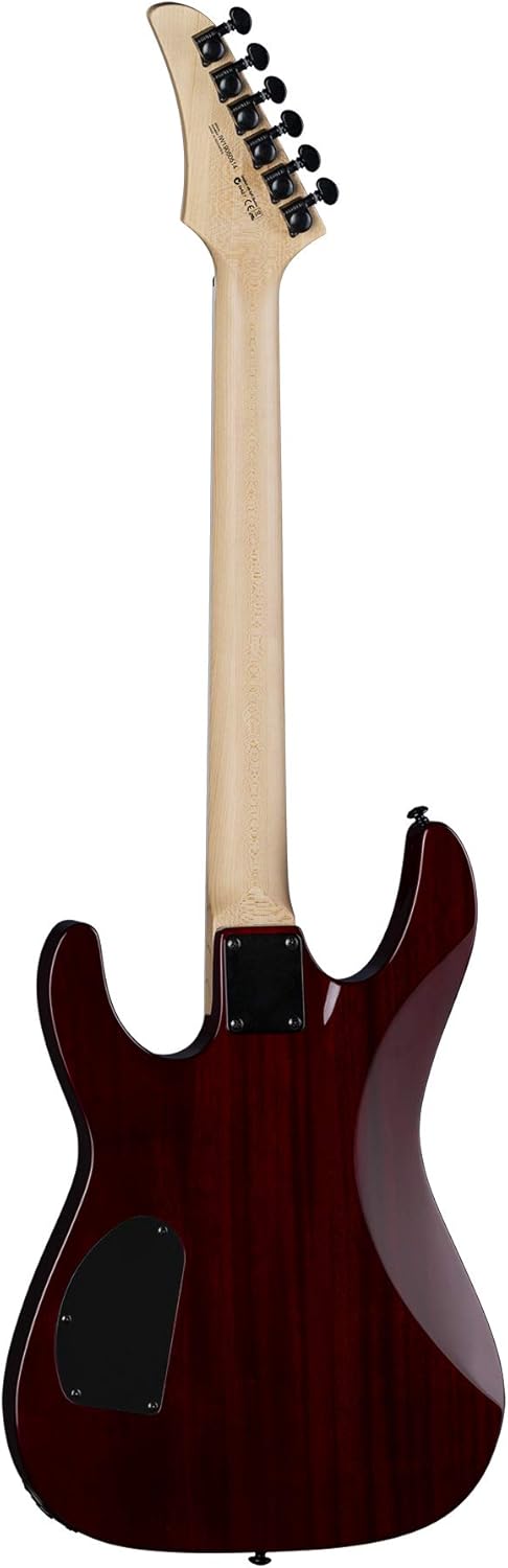 Dean MD 24 Select Flame Top Electric Guitar, Trans Cherry