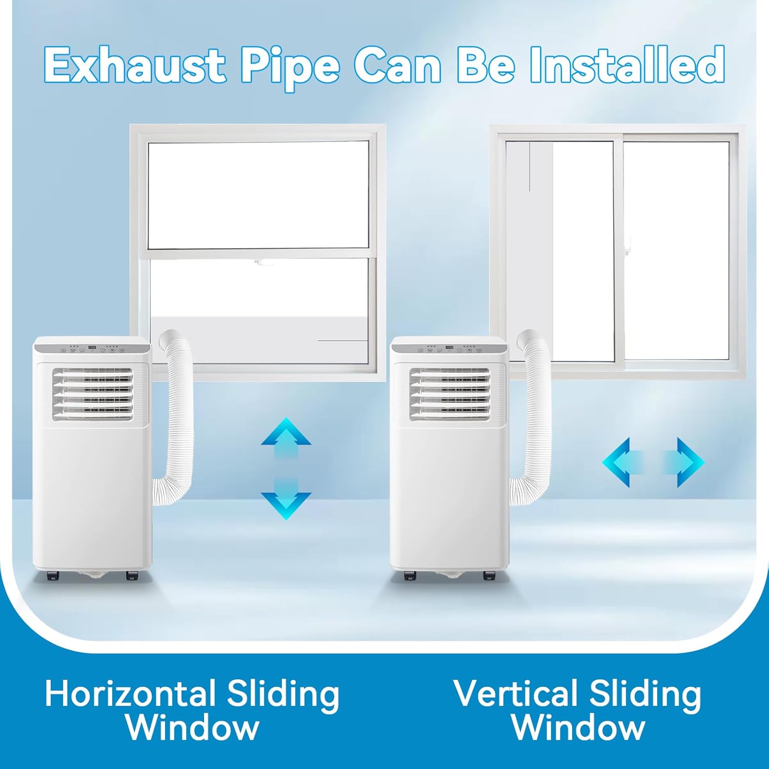 WANAI 8000 BTU Portable Air Conditioners Cools Up to 250 Sq.Ft, 3-in-1 Portable AC Units with Remote Control, Dehumidifier and Fan Mode, Suitable for Home, Dorms, Office, Apartment