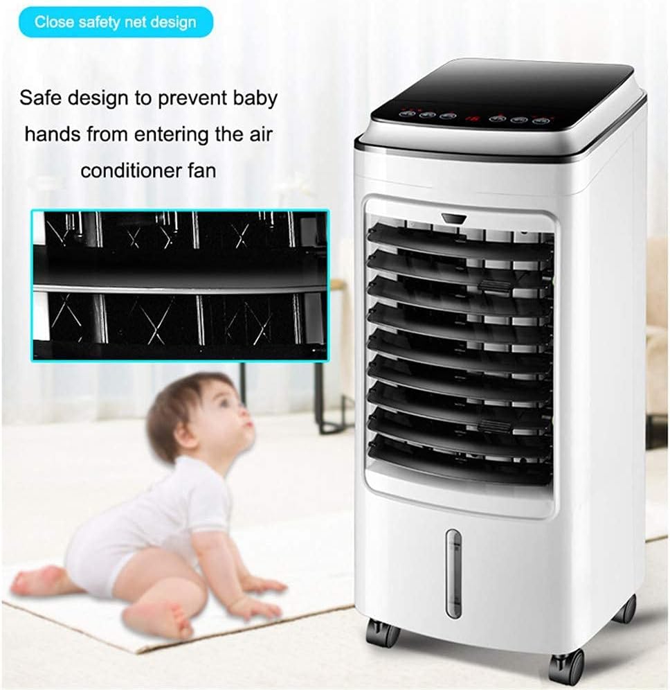 Air Cooler for Home Office Evaporative Coolers Portable Air Conditioner w/5L Water Tank, Air Conditioning 3-In-1 Cool/Fan/Dehumidify, Quiet Energy Efficient Self Evaporation Mobile Air-Conditioning f