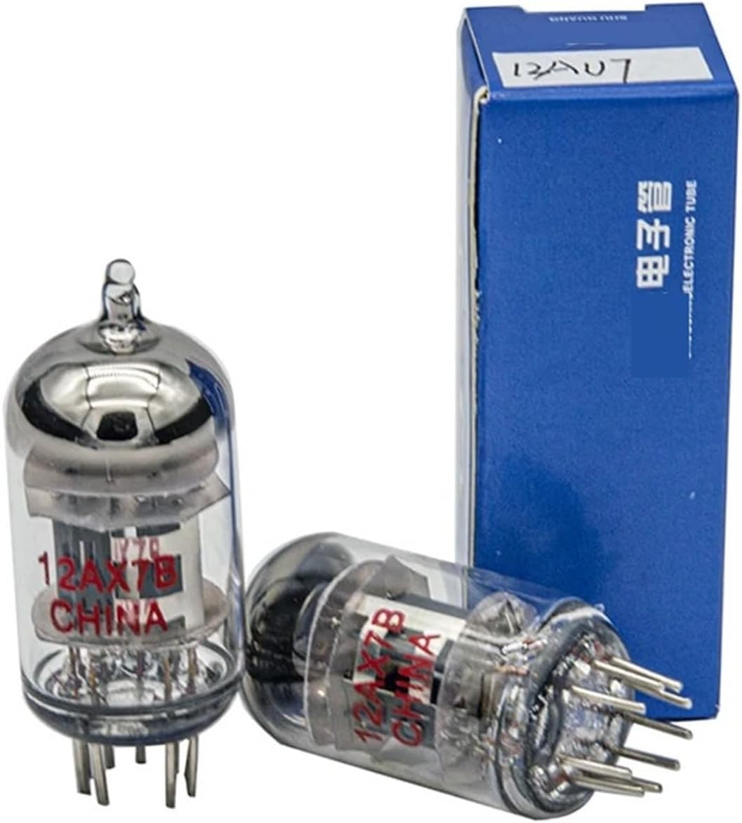 12AX7B 12AU7 Tube Replaces ECC83/ECC82/6N4 for Tube preamplifier HiFi preamplifier DIY Amplifier Audio(1 Pcs,12AX7B)