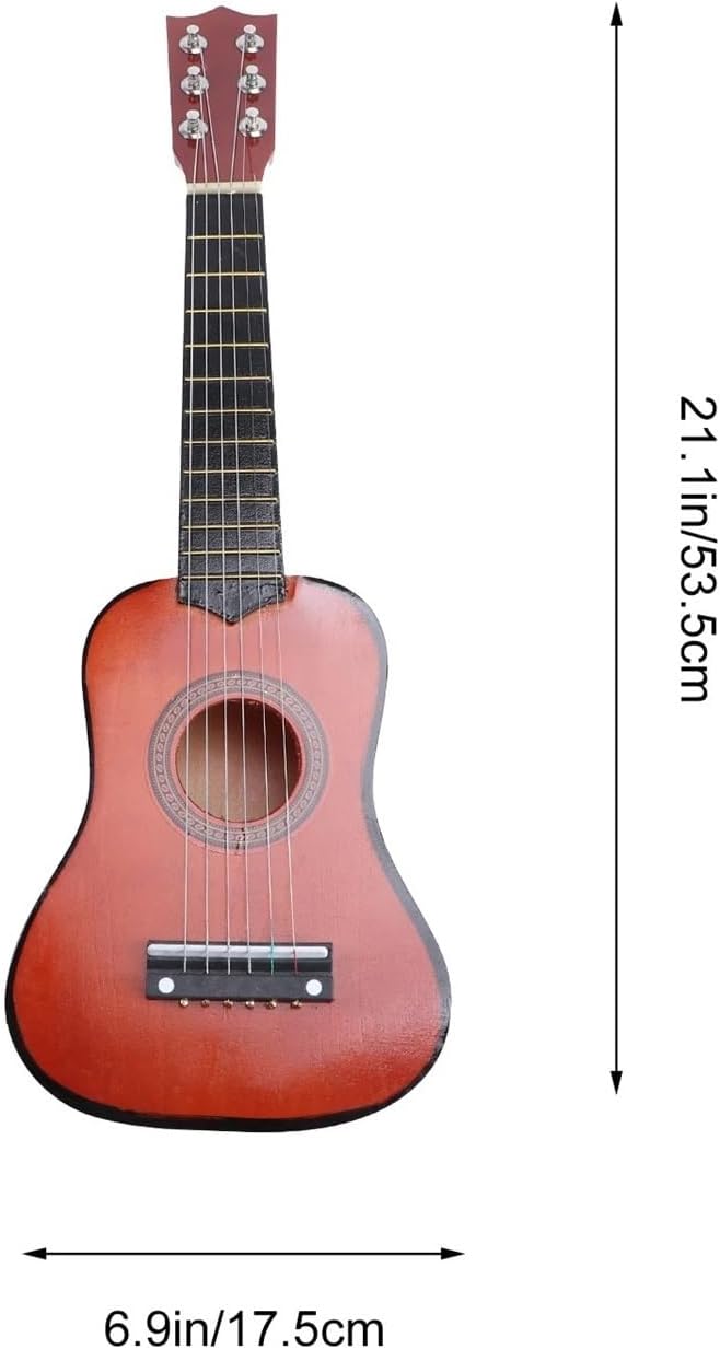 21inch 6 String Guitar Wooden Guitar Junior Guitar Starter with Pick and Guitar Strings for Beginners Learning
