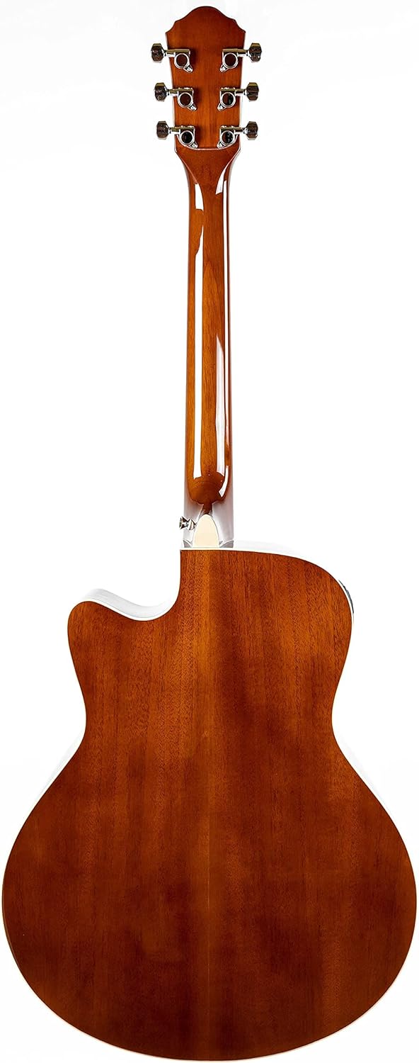 Oscar Schmidt OA10CE Mini Auditorium Acoustic-Electric Cutaway Guitar - Spalted Maple