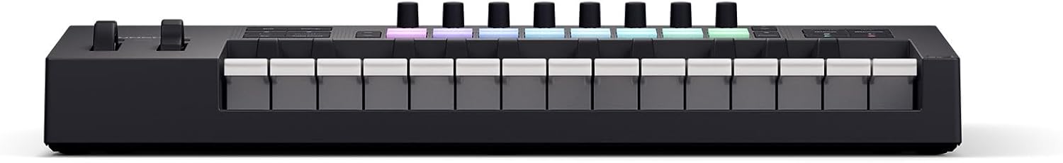 Audiosavings Bundle: Novation LAUNCHKEY 25 MK4 25-Key USB MIDI Ableton Live Keyboard Controller Bundle with Rockville RMC-XLR High-End Metal DJ Handheld Wired Microphone Mic w (2) Cables (2 Items)