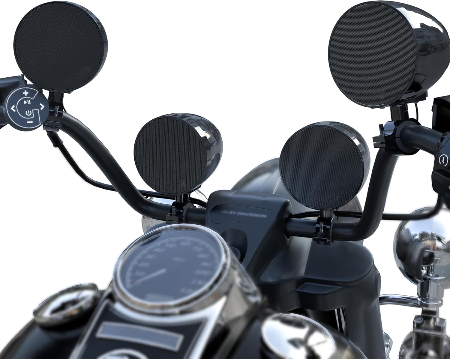 GoHawk Motorcycle Bluetooth Speakers | 4-Speaker Waterproof 4.1-Channel Amplifier Audio System w/ 4.25