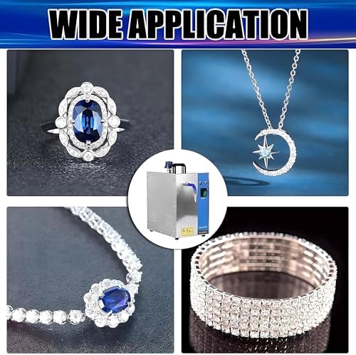 Professional Jewelry Steam Cleaner Machine - 4L Gem Washer for Rings, Earrings, Necklaces, Glasses, Watches, Coins & Dentures - Perfect for Silver & Accessories Cleaning