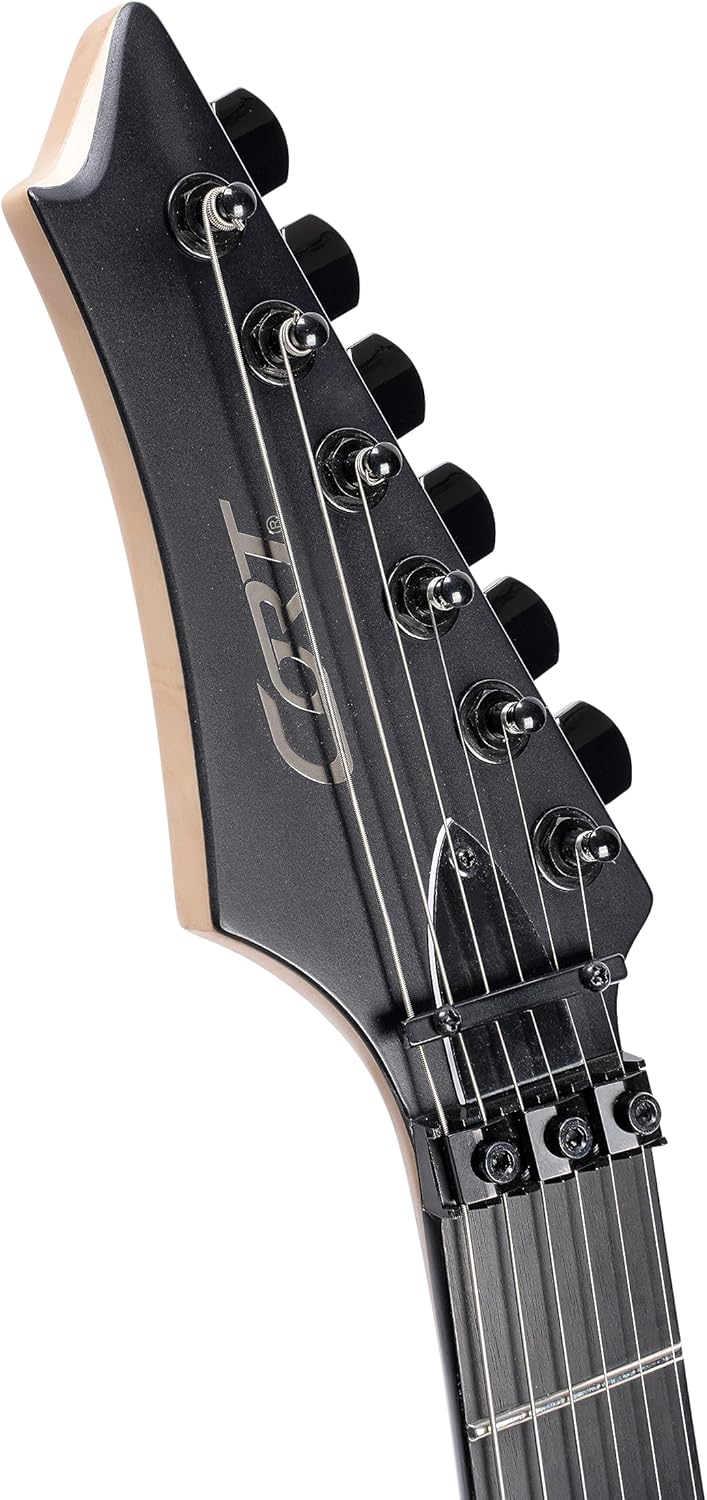 Cort X Series 500 Menace Electric Guitar, Black Satin Finish