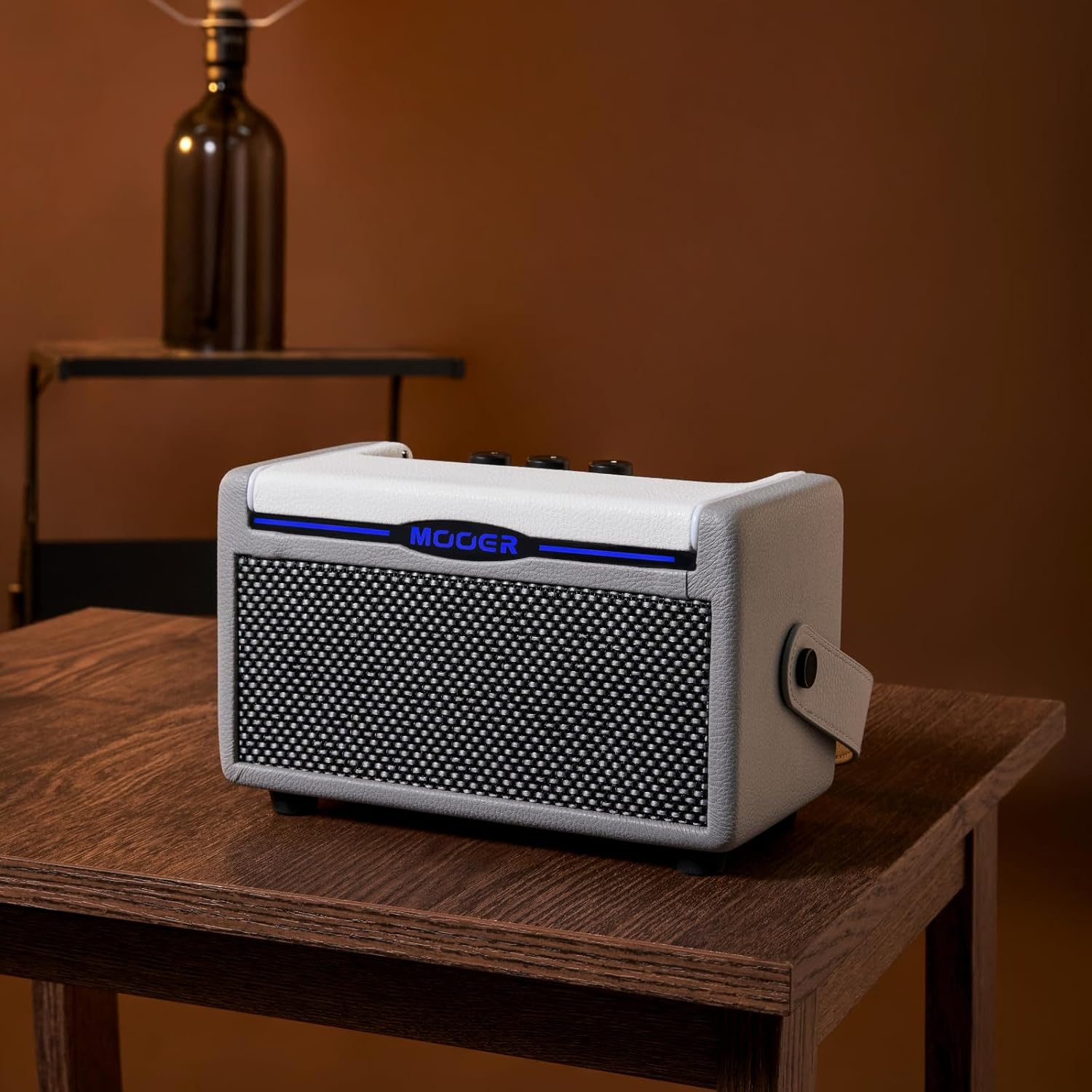 MOOER SD10i 10W Practice Guitar Amplifier Combo with Smart Effects App, Stero Sound Portable with LED Light, 49 Effects Types, 52 Amp Models, Loop, Drum Machine, Tunner (Grey)