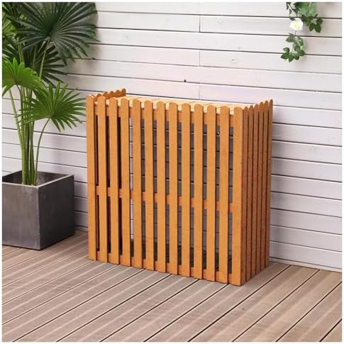 Outdoor Air Conditioner Cover for Outside Units Weatherproof Solid WoAir Conditioner Fence Screen for Outdoor Indoor Hide Privacy Orange Blue Grey White (Color : Orange, Size : 105