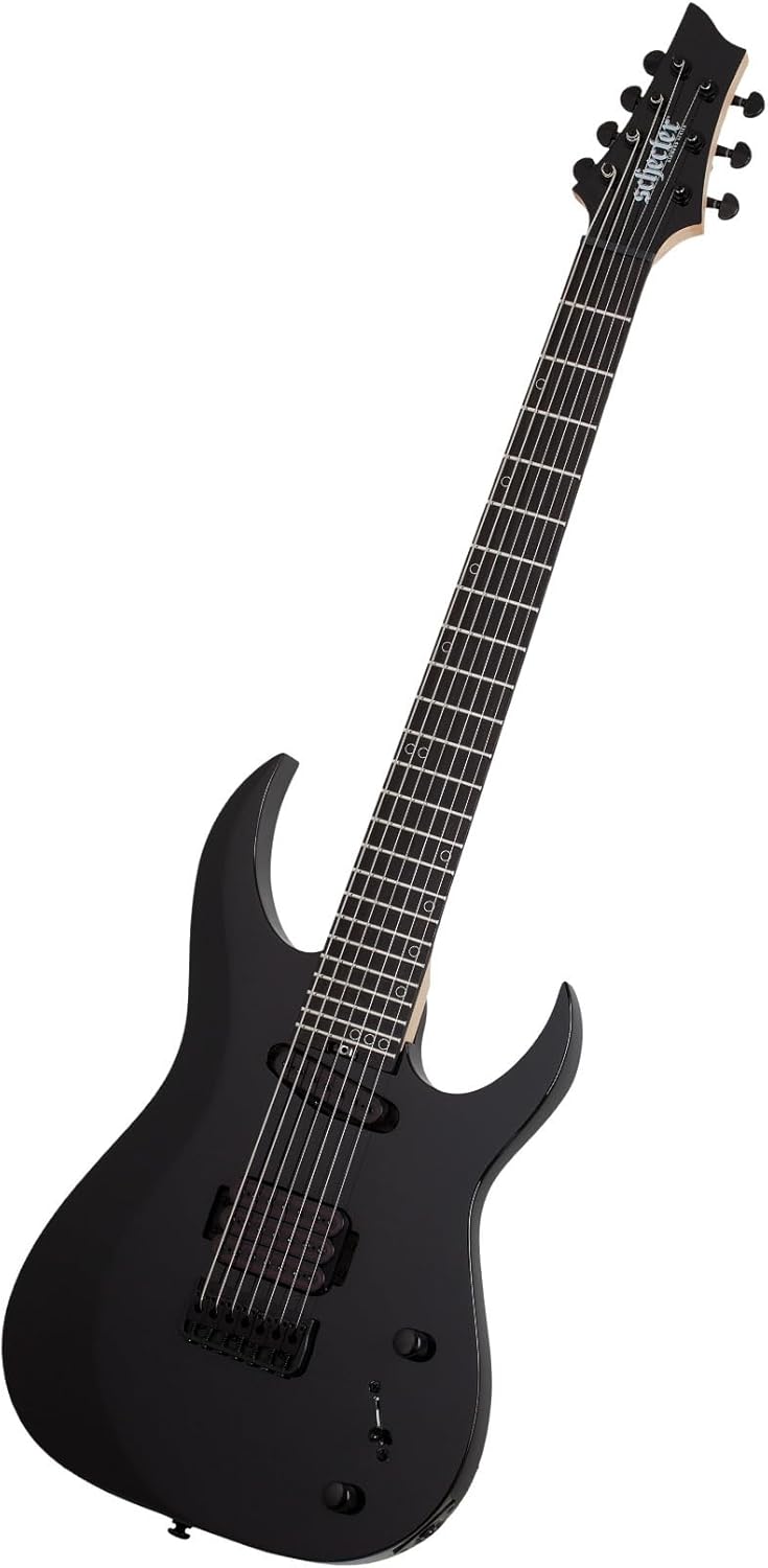 Schecter Sunset-7 Triad 7-string Baritone Electric Guitar - Gloss Black