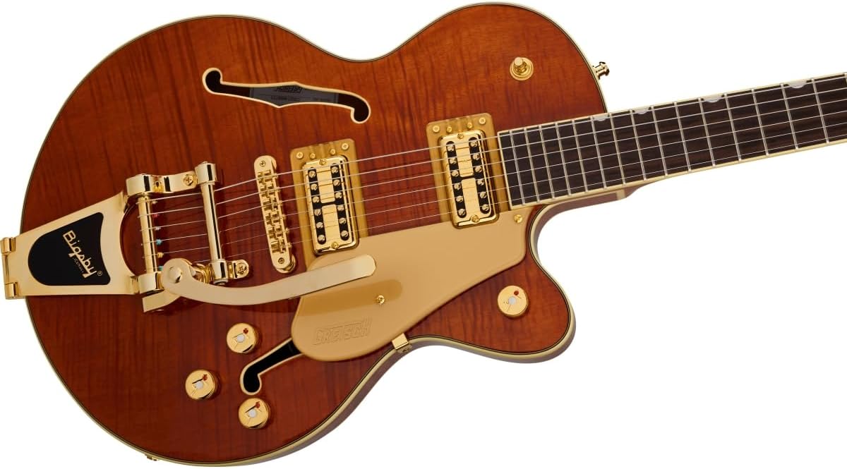 Gretsch LTD Broadkaster Jr. Semi-hollowbody Electric Guitar - Roundup Orange Stain