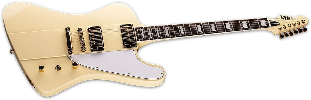 ESP Guitars 6 String Electric Guitar, Vintage White, Right (LPHOENIX1000VW)