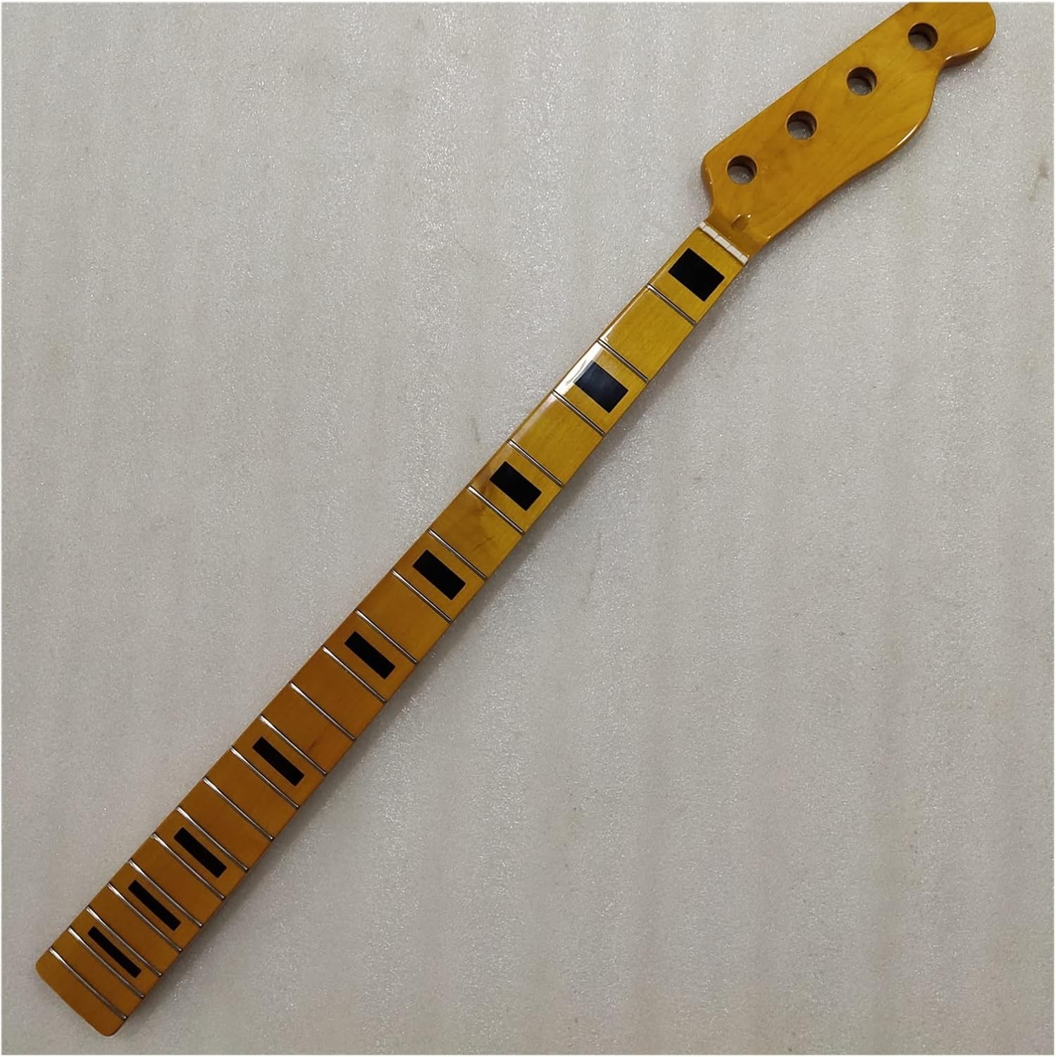 Maple 20 Frets for TL Bass Guitar Neck Part 4 String Maple Fingerboard Bass Neck Yellow Guitar ​Neck Replacement