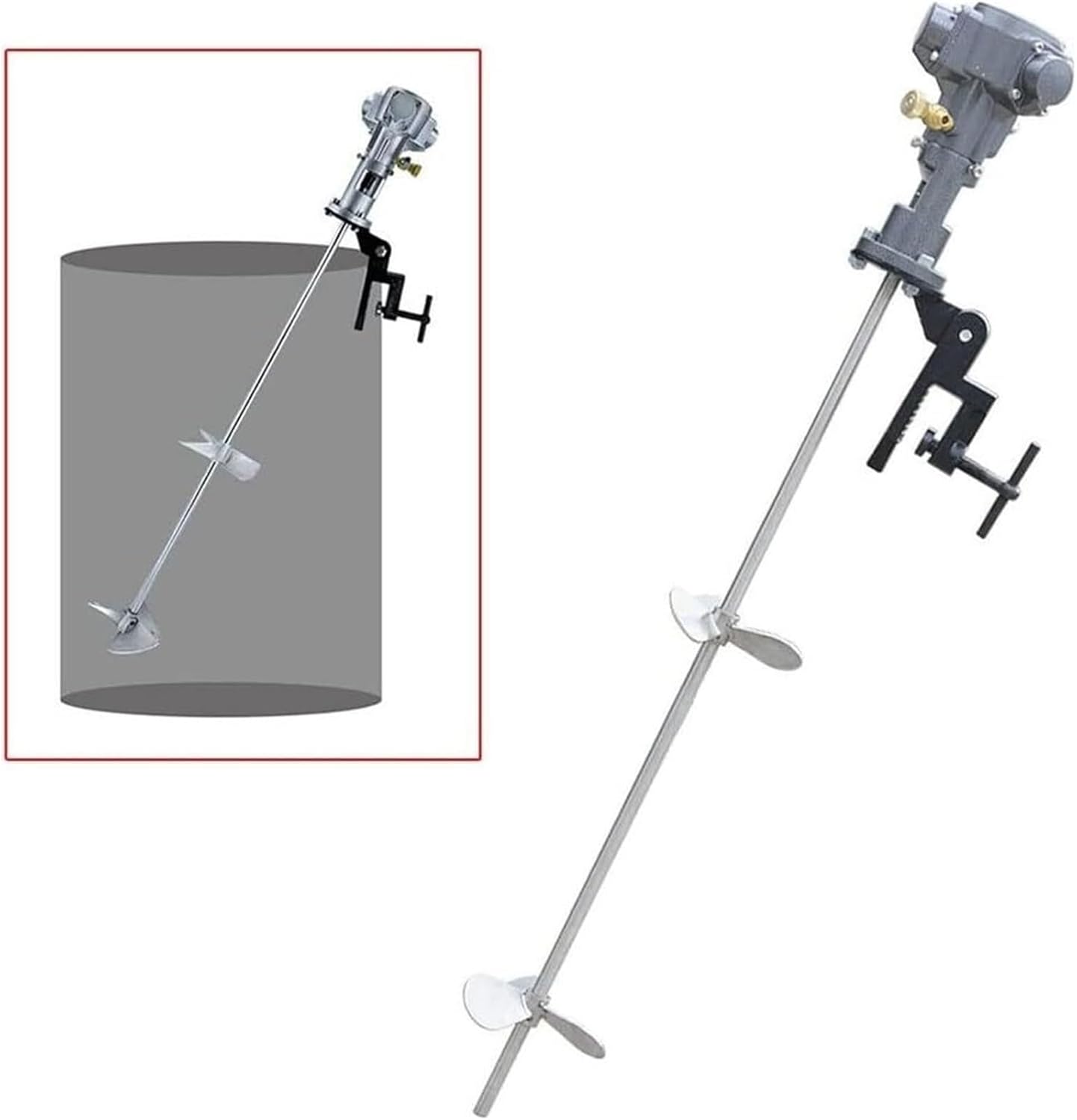 Pneumatic Paint Mixer Machine, 5 Gallon/20L Pneumatic Paint Mixer Machine, Ink Coating Mixing Tool with Bracket and Shaft for Paint,