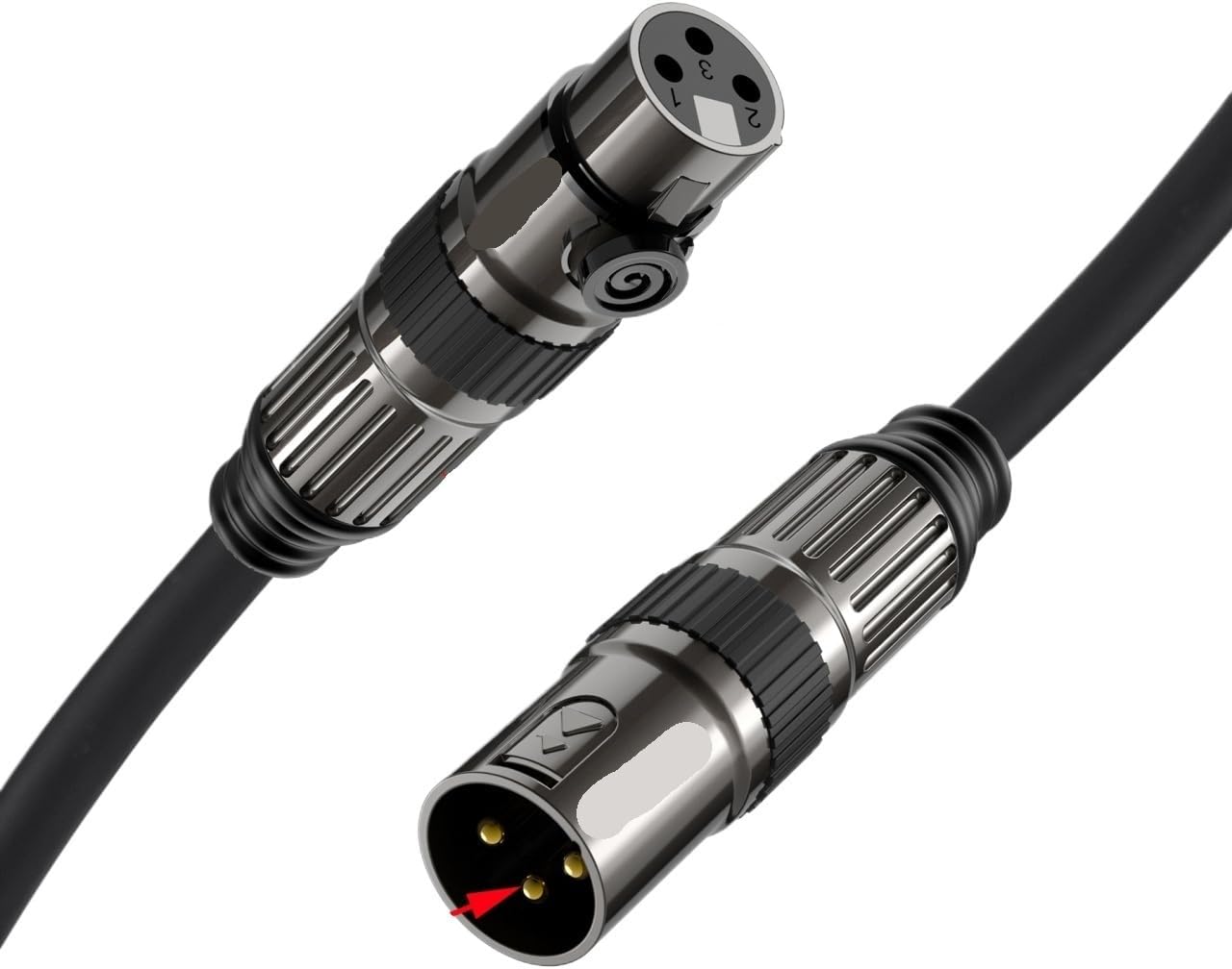 Gold Plated XLR Cable Male to Female 3Pin OFC Audio Cable Foil+Braided Shielded for Microphone Mixer Amplifier(300cm)