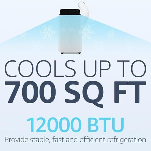 12000BTU Portable Air Conditioners Cool Up to 750 Sq.Ft, 4 in 1 Portable AC Unit/Dehumidifier/3 speeds fan/Sleep Mode, with Remote Control and Window Kit (Black Top-12000 BTU)