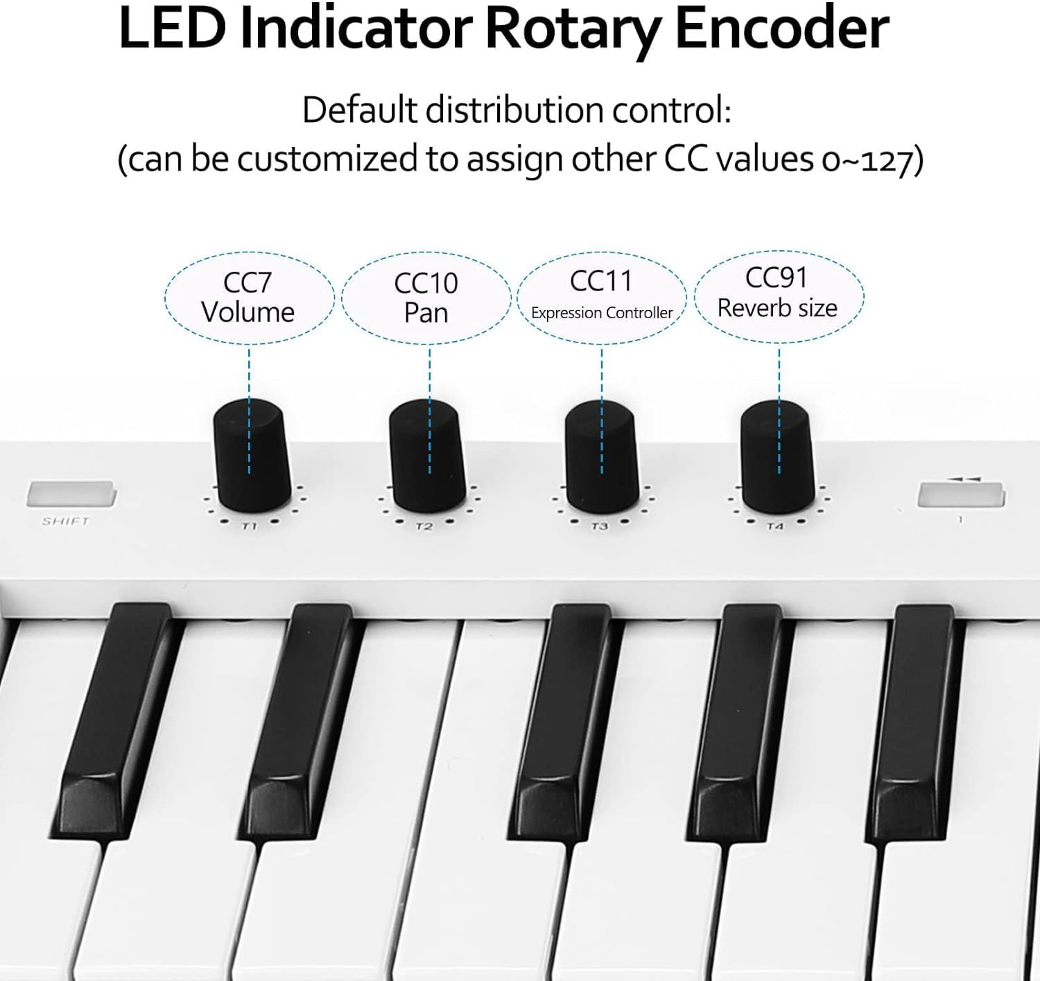 Keyboard Piano, 37-Keys Multi-funcation MIDI Keyboard Portable Electronic Piano Digital Orchestrations Keyboard Musical Instrument