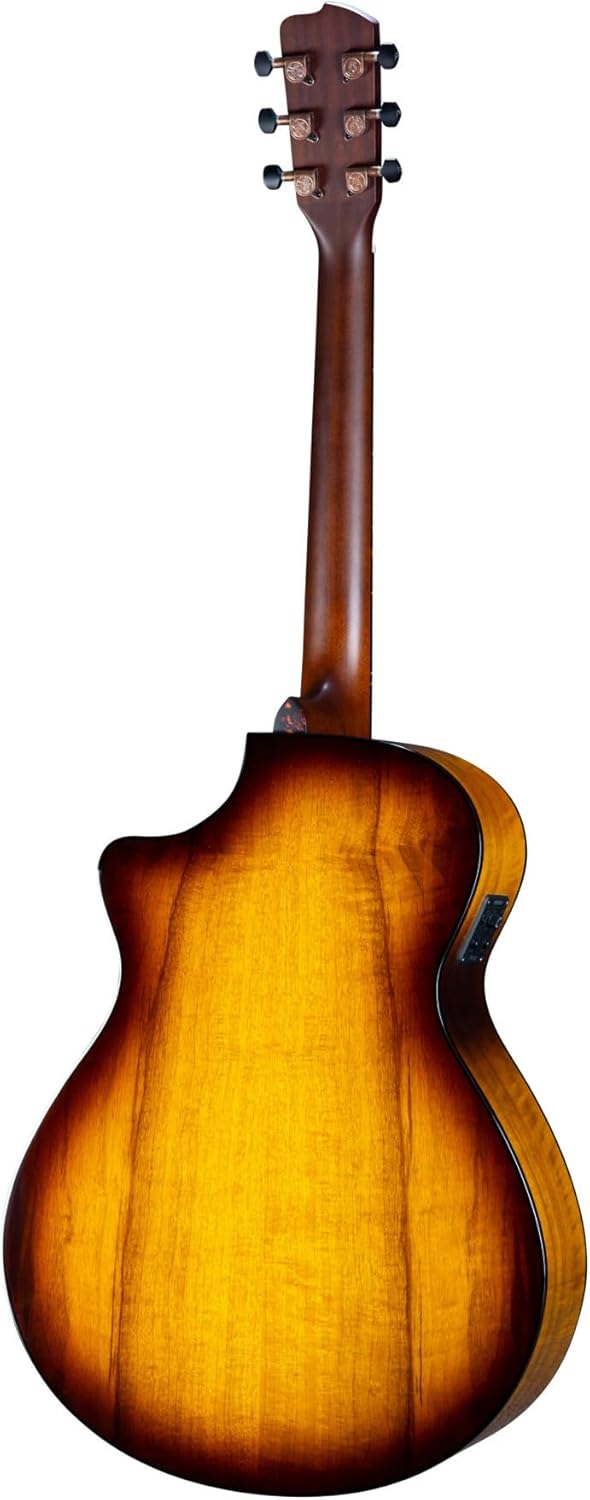Breedlove Pursuit Exotic S Concerto 6-String Myrtlewood Made Acoustic Guitar CE with Slim Neck Profile and Pinless Bridge (Right-Handed, Tiger's Eye)