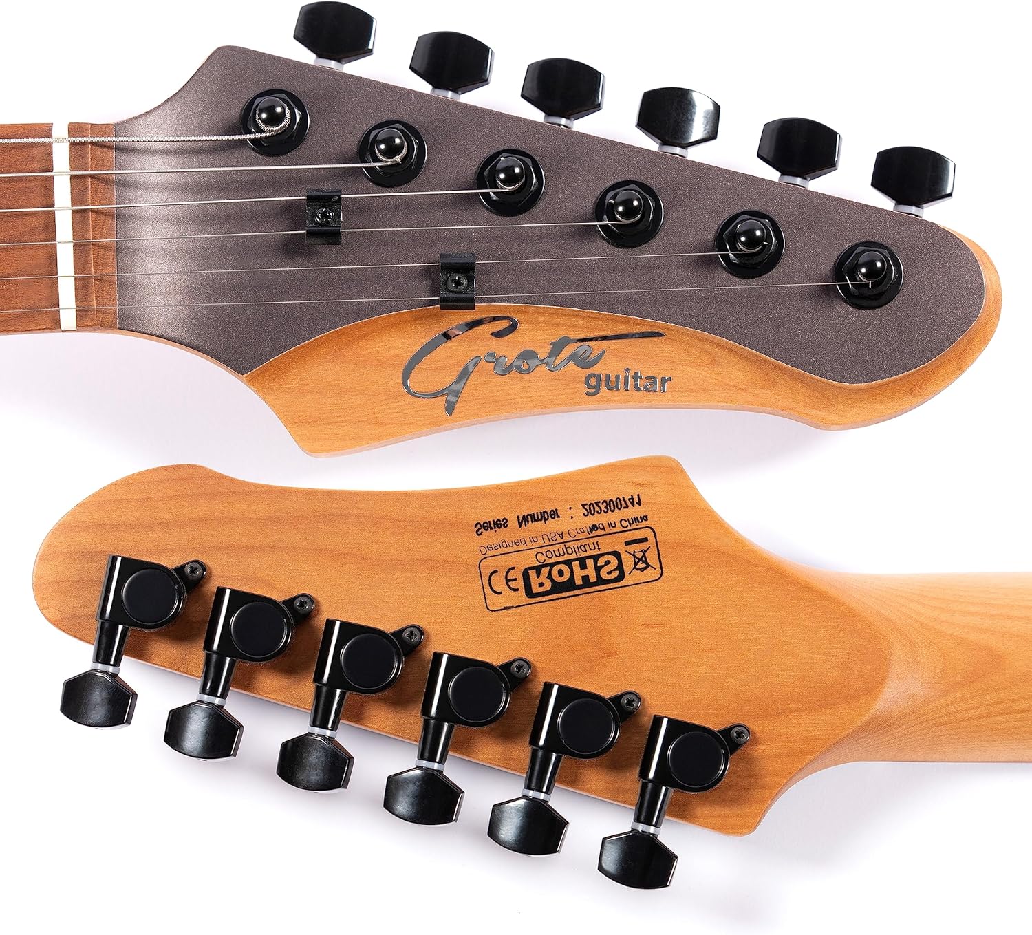 Solid Electric Guitar GTLM-4 Metallic Finish Poplar Body Maple Neck Maple Fretboard(GTTL-02-coffee color)