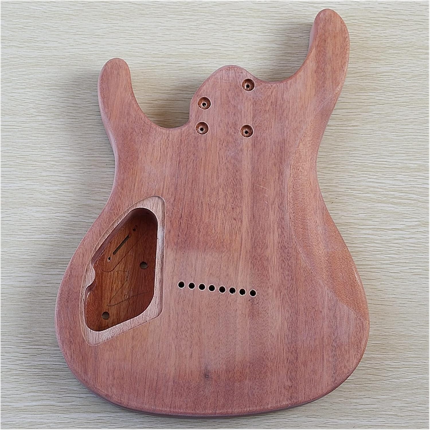 TSTS 8 String Electric Guitar Body Tree Burl Top Guitar Barrel Okoume Wood Body for Electric Guitar Guitar DIY Accessory