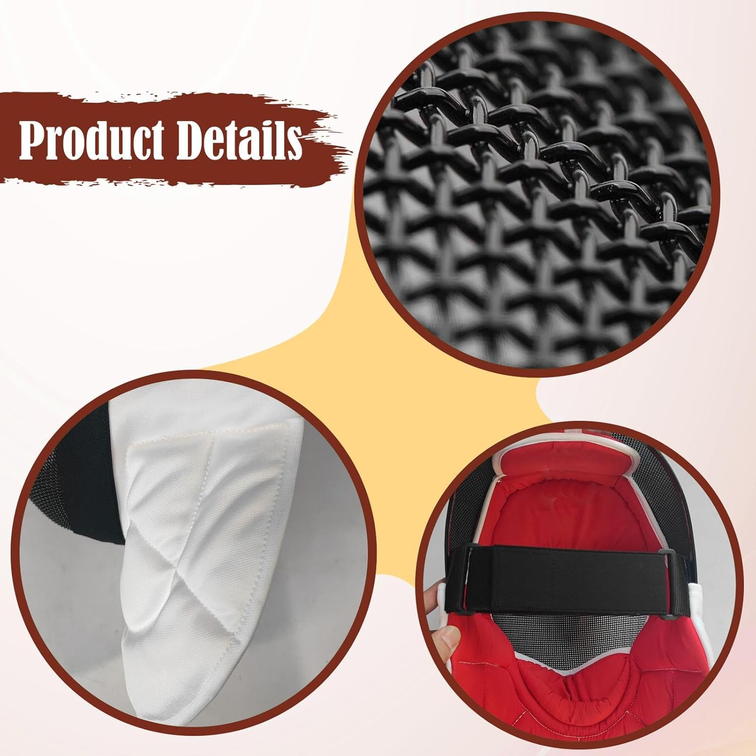 DYNWAVE Fencing Fencing Epee Sports Accessories for Sword Sparring Professional Comfortable Breathable Face Cover Masque