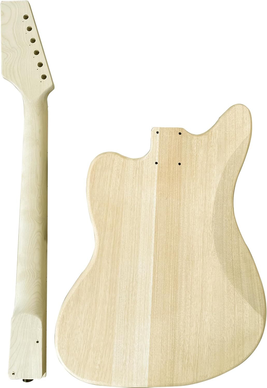 Unfinished Electric Guitar Kit Beginner Kit Mahogany Body and Maple Neck,Maple Fretboard,Uncut DIY Guitar Kit,Build Your Own,Electric Guitars for Beginner