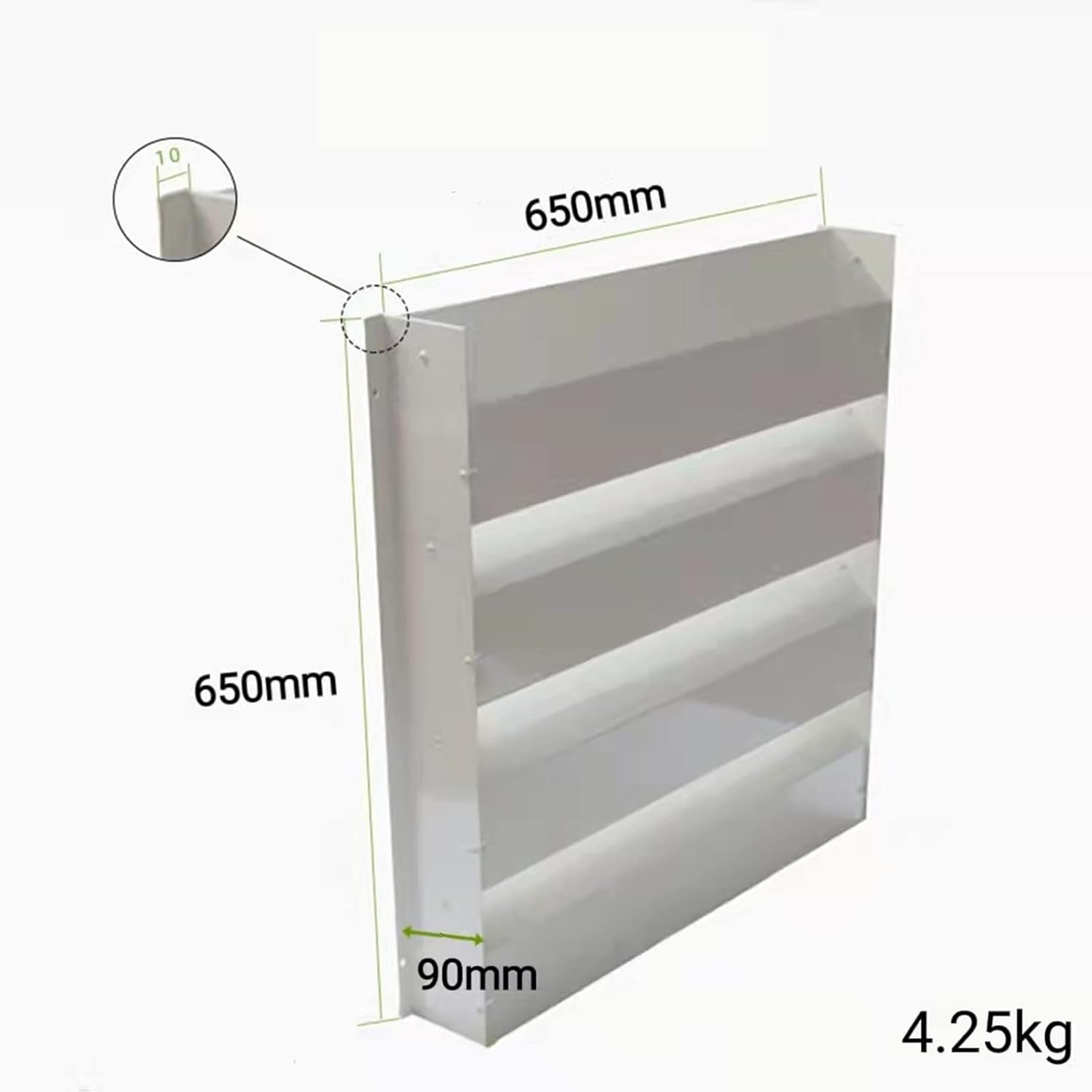 Outdoor AC Unit Cover - Air Conditioner Deflector and Wind Guide Baffle, Galvanized Steel Protection for Compressor and Condenser Grilles, Anti-Direct Blowing Screen
