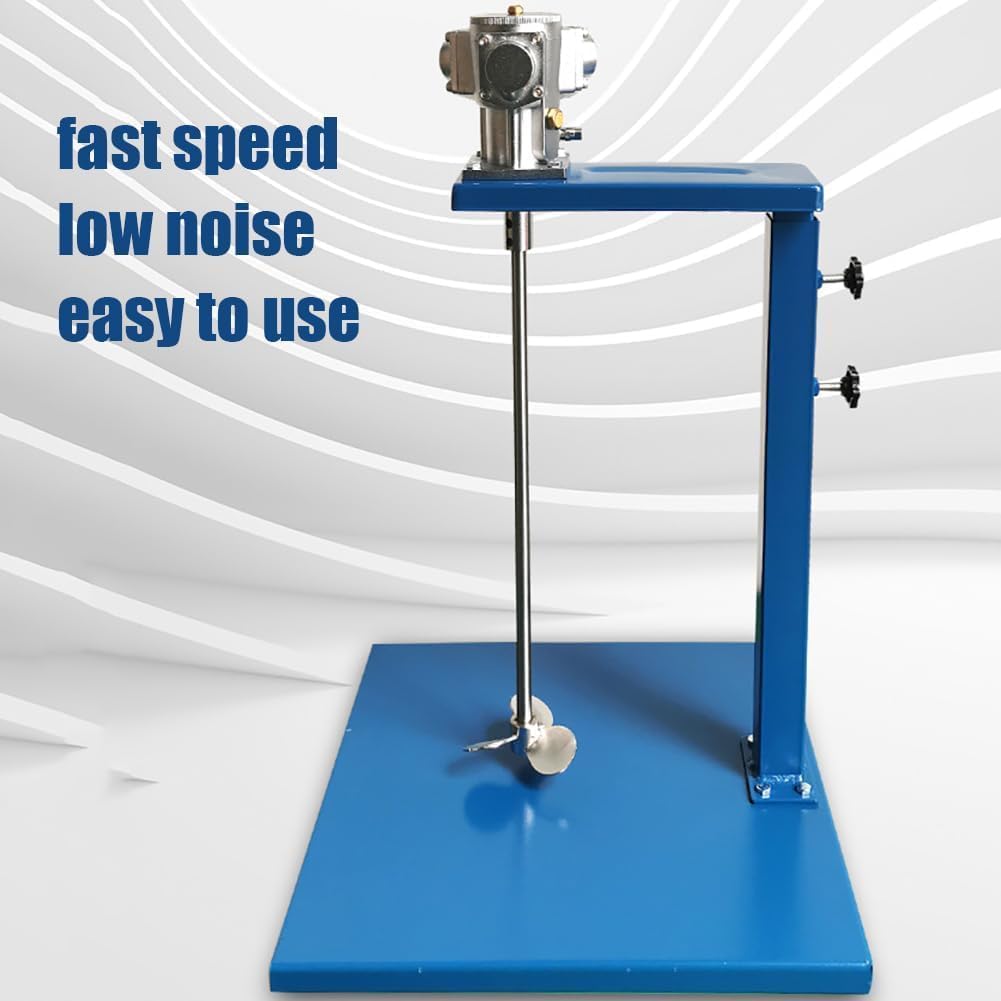Pneumatic Mixer Automatic, 5 Gallon 20L Paint Stirring Machine, Stepless Speed Regulation, Height Adjustable, Stainless Steel Blade, Stir Well, for Paint Mixing in Paint FA(
