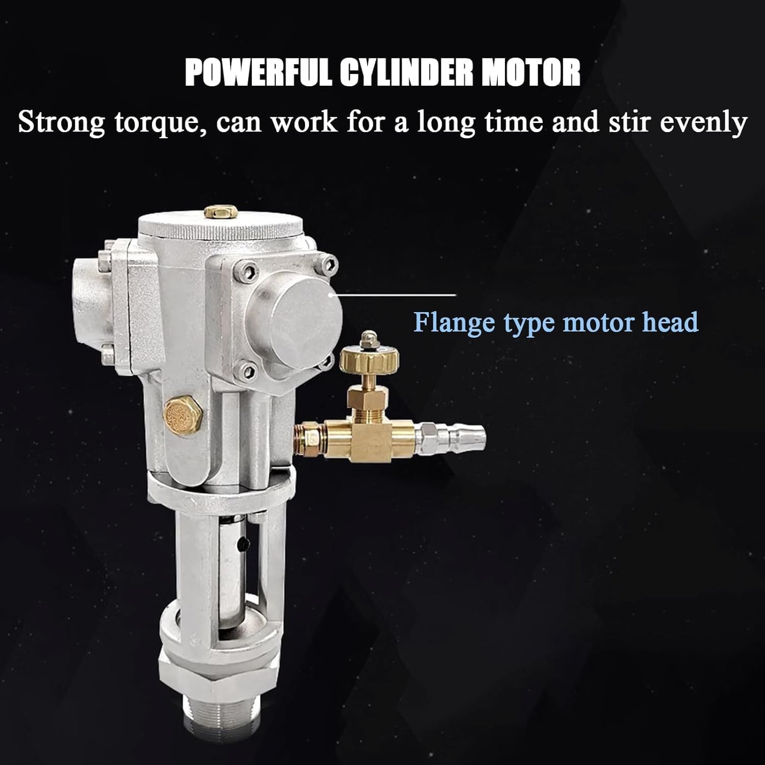 1/8HP Lifting Pneumatic Mixer, IBC Air Agitator, Pole Length 40CM, Air Mix Paint Stirring Machine, for Paints, Coatings, Glues, Inks, Food, Silicone Oil, Chemical Materials(