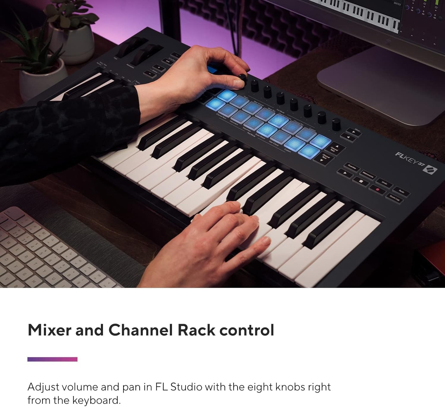 Novation FLkey 37 MIDI Keyboard - Seamless FL Studio Integration with Chord Mode and Scale Mode. All the software you need for Music Production