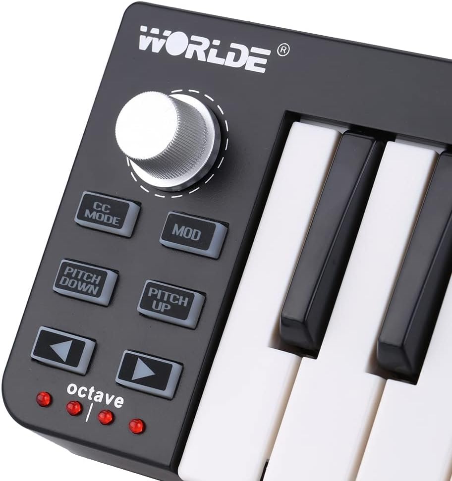 Worlde Easykey.25 Portable Keyboard Mini 25-Key USB MIDI Controller