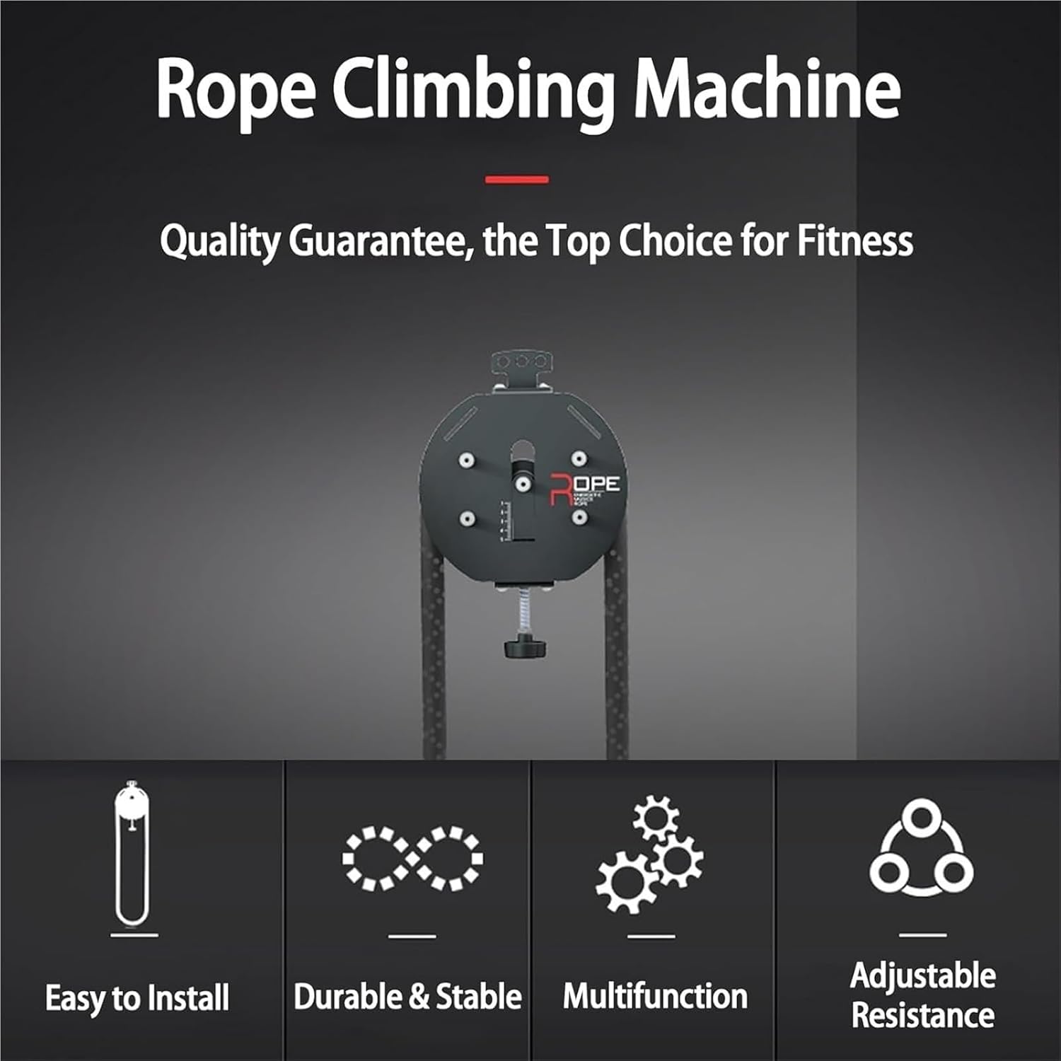 Portable Cable Pulley System, Endless Rope Trainer, Pulley Cable Machine System with Adjustable Resistance, Home Gym Infinity Rope for Interval Resistance Training.
