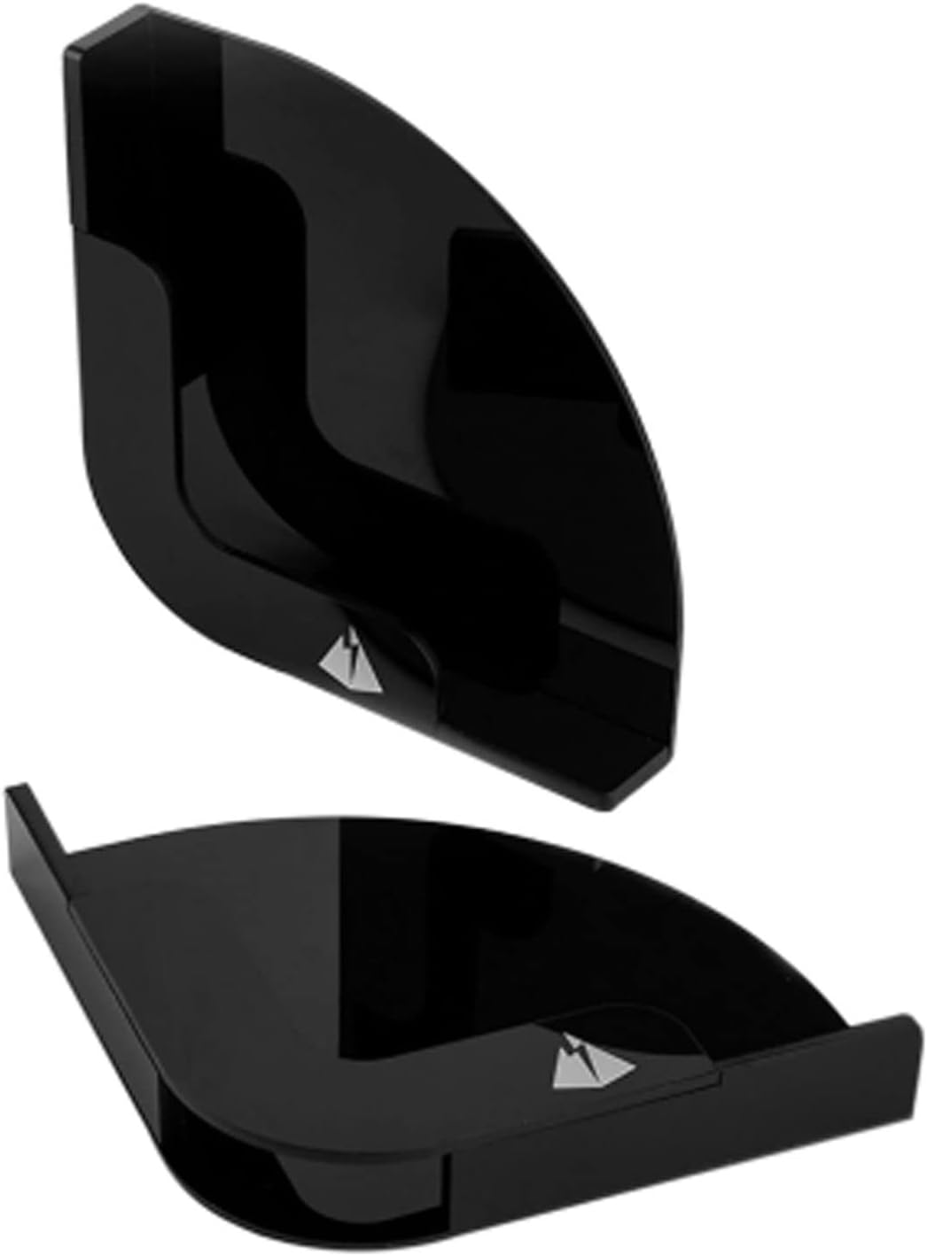 Home shelves Record Display Holder Flexible Shelf Wall Mount Adjustable Sturdy Acrylic Floating Brackets Anti-falling Design With Doub(Black)