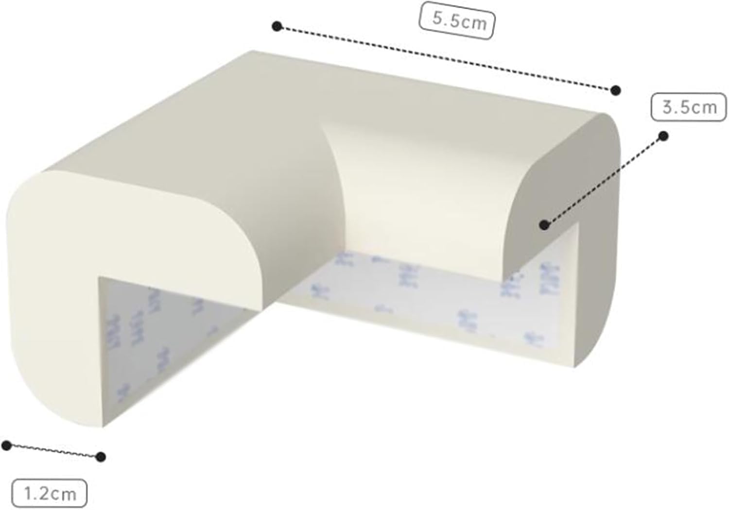 Furniture Edge Corner Guards, Furniture Corner Protectors Wall Edge Bumpers Sharp Foam Padding Adhesive Cushion for Coffee Table Kitchen(Woody,4pcs)