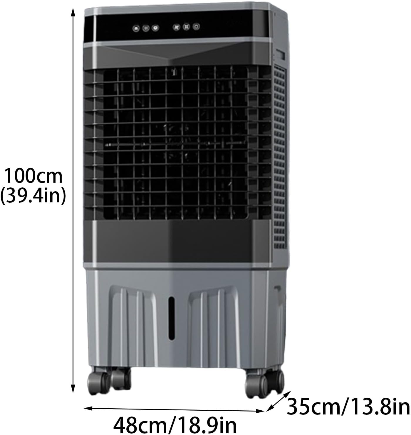 Portable Air Conditioners, Evaporative Air Cooler with Big Water Tank and 3 Speeds, Personal Swamp Air Cooler for Rooms Office(48 * 35 * 100cm)