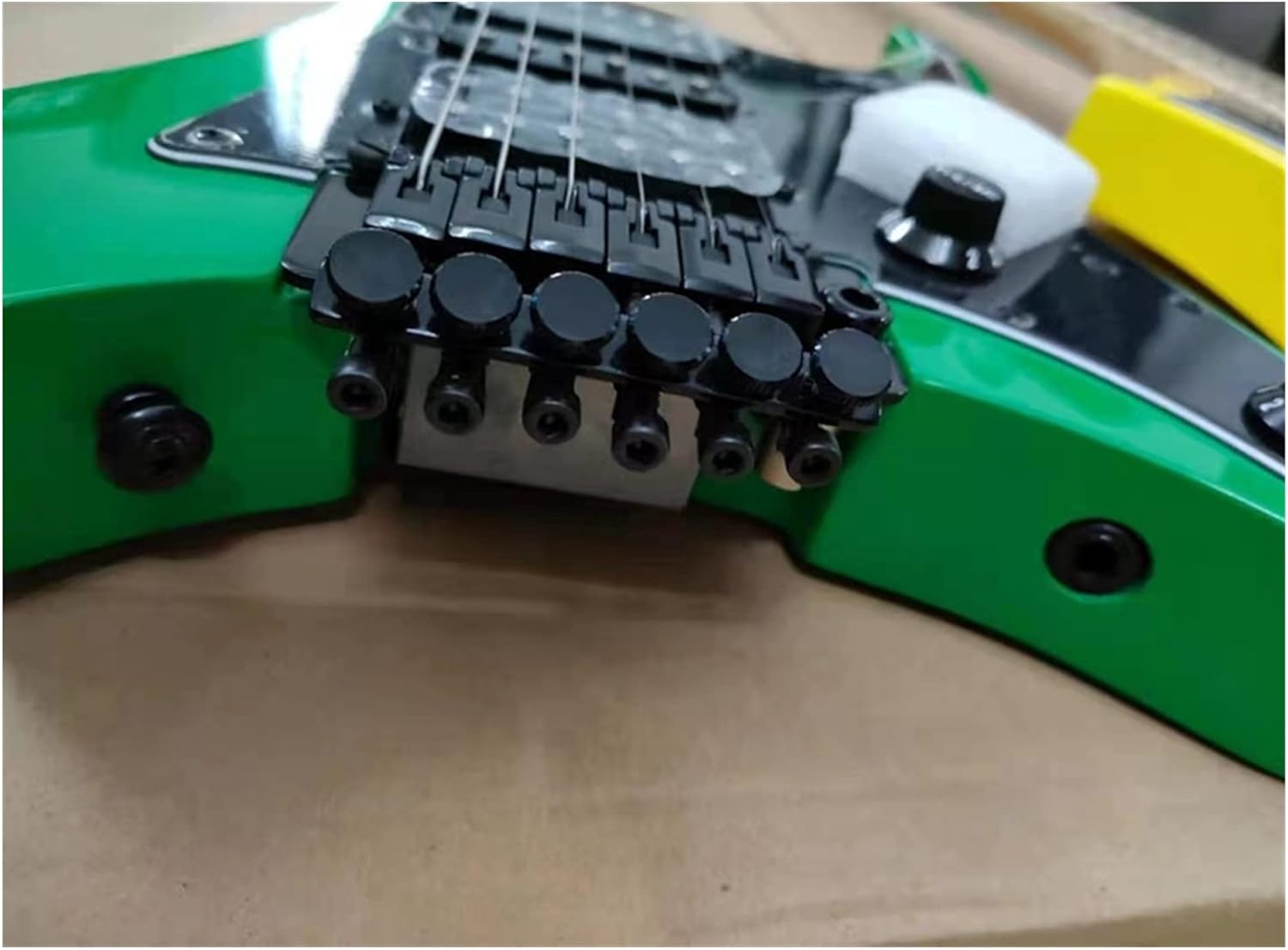 Unfinished Guitar Body 39 Inch Professional Electric Guitar Alder Wood Body 6 Strings 24F High Gloss Finish Electric Guitar for Travel Guitar DIY Accessory (Color : Green)