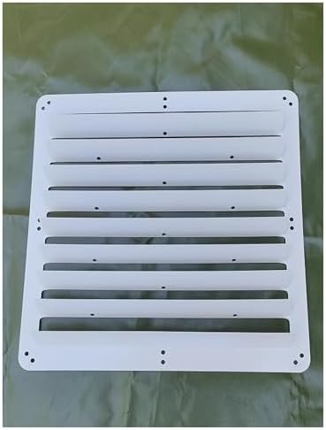 Air Conditioner Outdoor Unit Cover Bracket Air Deflector Grilles, Air Outlet 45 Degrees Angle Condenser Defender Grilles, Galvanized Seel Shutter Deflector