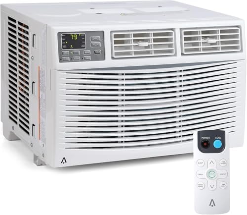 8,000 BTU Window Air Conditioner, Cools Up to 350 Sq. Ft with Cooling, 3 Fan Speed, Window-Mounted Room Ac Window Unit with Remote, Easy Install Kit for Home