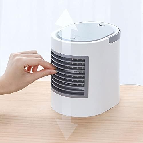 Mini Air Conditioner, Evaporative Air Cooler, USB Powered Mini Cooler w/Humidifier, 3 Speeds, Desktop Portable Air Conditioners for Room/Office/Car (Color : Blue)