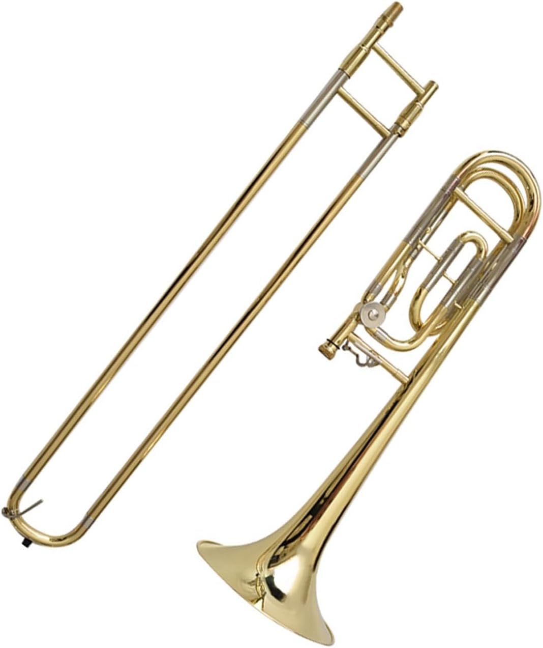 Adult Trombone Instrument Professional Beginner Tenor Trombone B Flat To F Key White Copper Pitch Changer