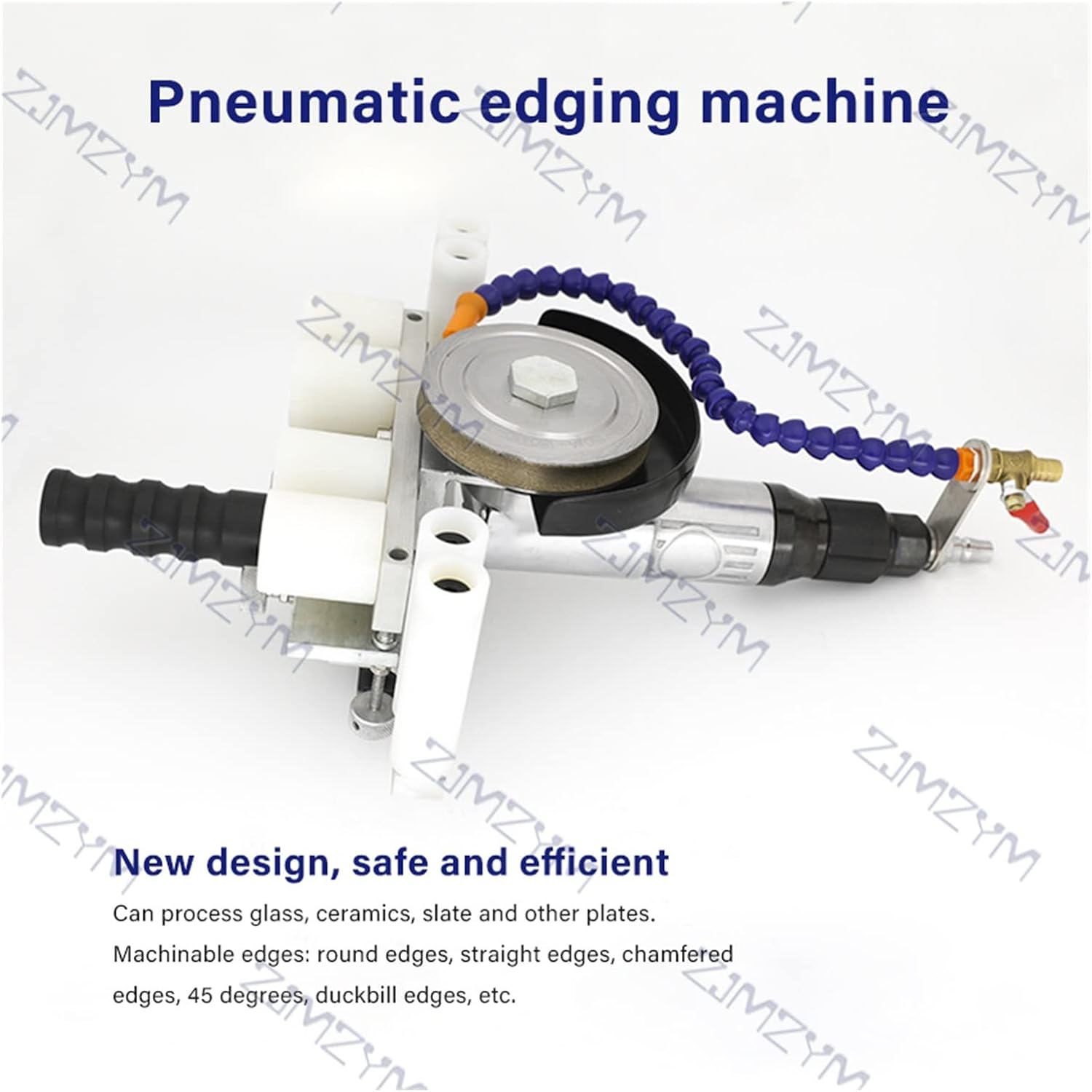 Pneumatic Edging Machine Glass Pneumatic Edger Straight Edge Corner Rounding Machine Ceramics Stone Edge Grinding Machine with Efficiency(10MM)