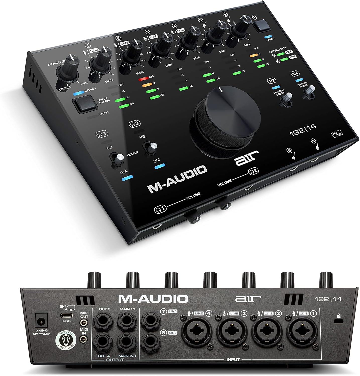 M-AUDIO AIR 192x14 USB-C Audio Interface for Studio Recording with 8 In and 4 Out, MIDI Connectivity, and Software from MPC Beats and Ableton Live Lite